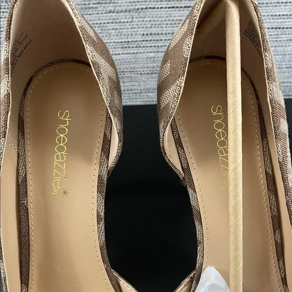 Shoe Dazzle Brown Patterned Heels - Picture 3 of 8